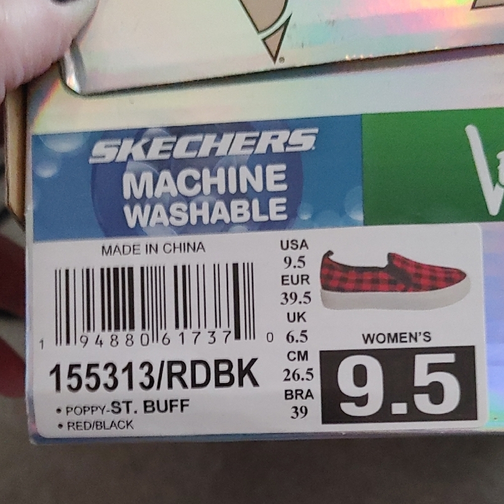 Skechers Red and Black Sneakers Machine Washable